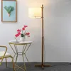 Stehlampen Vintage Holzlampe Nordic Einfache Schlafzimmer LED Wohnzimmer EL Stoff Home Beleuchtung Vertikal