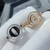 anéis para mulheres designer de jóias com diamantes estilo clássico banhado a ouro 18K tamanho 6 7 8 estilo clássico nunca desbota presentes premium com caixa 004