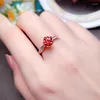 Кластерные кольца 1CT Watermlon Moissanite Ring для женщин -ювелирных украшений свадьба 925 Серебряная платиновая подарка на день рождения