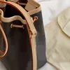 Drawstring Bucket Bag Mini Crossbody Handbag Chameleon Skin Leather Wallet NANO NOE M81266