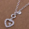 Chaînes collier en argent Sterling 925 bijoux fantaisie beaucoup coeur avec étoile/bdkajura Bpcakgja AN562Chains