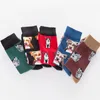 Chaussettes pour hommes 10 paires/lot automne hiver célèbre chien série colorée moyen-haut Tube coton heureux à la mode décontracté en gros