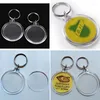 Porte-clés 10pcs Po Insert Clear Acrylique Photo Cadre de porte-clés pour porte-clés Diverses formes Keych vierge