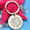 Belangrijkste ringen Keychain Teacher's Day Een goed cochcadeau voor studentenschool college vrouwen mannen roestvrijstalen letterketen