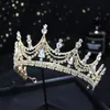 Bruiloft haar sieraden barokke luxe geometrische kristallen bruids tiaras kroon grote optocht prom diadeem bruid hoofdbanden bruiloft haaraccessoires 230217