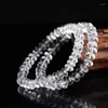 Strand Drop White Natural Crystal Bracelets Abacus Beads Lucky for Women Men Fresh Simple Energy Jewelry