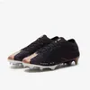 Chaussures de course de football CR7 Vapores 15 Elite Retros Noir Cuivre Pro Anti Clog Crampons Extérieur Édition Personnelle Génération Neymar ACC Football