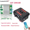 12V 100AH Lifepo4 Batteria 200AH Batteria Ricaricabile CAMPER Solare Barca A Motore Esterno Batteria Al Litio di Ricambio BMS Bluetooth