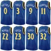 كرة السلة المطبوعة من Man Kids Donte DiVincenzo Jersey 0 Patrick Baldwin Jr 7 Jonathan Kuminga 00 Klay Thompson 11 Poole 3 Draymond Green 23 Team Blue Black White Yellow