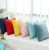 Pillow Short Plush Velvet Shams Covers With Decorative Ball High Quality Living Room Sofa Car Seat Square Pillowcase