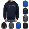 Herren Hoodies nette Männer Freunde Brief gedruckt Harajuku Herbst Winterpaar Kapuzenpulse Sweatshirt Lustige Print Hoody Pullover Streetwear