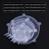 DHL Ship 6PCS per Set Silicone Stretch Suction Pot Lids Food Grade Silicone Fresh Keeping Wrap Seal Lid Pan Cover Kitchen Accessories FY2489 0220