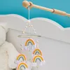 Rattles Mobiles 1Pc Baby Wooden Bracket Wall Bed Bell Hanging RattlesToy Hanger Crib Holder Arm Accessories 230220