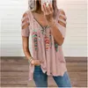 Camisetas de mujer 5XL, camiseta estampada para mujer, verano 2023, camisetas informales de manga corta, ropa de calle holgada para mujer, camisa de gran tamaño, Top bohemio