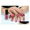 Esmalte de uñas Craney Marca 6 ml Espejo Plating Sier Pasta Metal Color Acero inoxidable para arte Drop Entrega Salud Belleza Dhqci