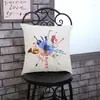 Pillow Colorful Music Notes Guitar Throw Covers Cotton Linen Floor Decorative Case Window Cover