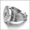 Anelli a grappolo 12 mm 18 mm bottone a pressione anello aperto bottoni a pressione per gioielli da donna consegna di goccia Dhxwz