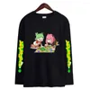 Men's T Shirts Anime Yotsuba Long Sleeve Shirt Female Kawaii Cartoon Graphic Tees Autumn Tops Unisex Tee Men Women Oversized T-Shirt