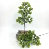Fleurs décoratives 1pc 35cm branche de pin artificielle Simulation plante de cyprès bonsaï maison bureau chambre décoration de jardin feuilles en plastique