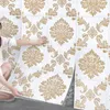 Väggdekor 10st 3535cm 3D Selfadhesive Panel Stickers Waterproof Foam Tile Living Room TV Bakgrundsskydd Baby Paper 230220