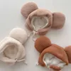 Casquettes Chapeaux Enfants Polaire Mignon Big Ear Cap Enfants Fille Hiver Chaud Épais Cravate Wrap Pull Bébé Garçon Solide En Peluche Cache-oreilles Chapeau 230220