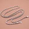 Chains Pure S925 Sterling Silver Women Men 2mmW Rope Box Chain Link Necklace 55cmL 9-10g