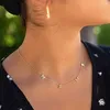 Chaînes Thanksgiving Dames Clavicule Chaîne En Acier Inoxydable Tour De Cou Nom Personnalisé Collier Pour Femmes Personnalisé Personnalisé Mère Cadeau