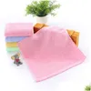 Towels Robes Wholesale Soft Small Square Absorbent Fl Bamboo Baby Towel Custom Embroidered Drop Delivery Kids Maternity Bath Shower Dhd6A