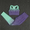 Active Sets dames tracksuit naadloze yoga set gym fitness kleding sportkleding hoge taille leggings lange mouw crop top sport beha