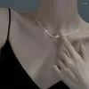 Choker Korean Chic Silver Color Simple Casual Clavicle Chain Trendy Bling Small Heart Pendant Necklace Party Wedding Jewelry