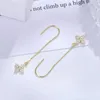 Studörhängen S925 Sterling Silver Plated 14k Gold Ins Style Vacker utsökt blomma Fashion Temperament