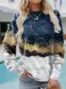 レディースフーディーズスウェットシャツ女性秋の冬格子模様のゆるいプリント丸い首のセーターカジュアルな大きなサイズトップファッションルーズプルオーバーXS8XL 230220