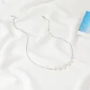 Cadeias elegantes de imitação branca de pérolas de pérolas Charker Clavicle Chain colar para mulheres colarinho de jóias de casamentos garotas de presentes