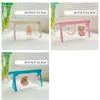 Storage Bags Cute Bear Decompression Pencil Bag Transparent Pvc Student Cartoon Stationery Large Capacity Case