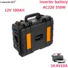 12V100ah lifepo4 batterie batterie Rechargeable AC350W RV sola fer phosphate 150AH BMS batterie au lithium camping moteur extérieur