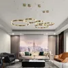 Pendant Lamps Postmodern Luxury LED Lights Living Room Nordic El Stainless Steel Ring Hanging Lamp Restaurant Bedroom Lighting