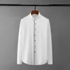 Men's Casual Shirts Minglu Stand Collar Male Luxury Long Sleeve Metal Button Mens Dress Plus Size 4xl Slim Fit Party Man ShirtsMen's