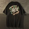 Camisetas masculinas Marca de maré de rua européia e americana Marca de manga curta Tshirt insaço de pescoço redondo de casal chique de casal z0220