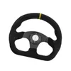 320mm Flat Suede Leather Universal Sport Racing Drift Steering Wheel with Horn