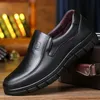 Dress Shoes Mens Genuine Leather Shoes 3846 Head Soft Antislip Rubber Loafers Casual Plus Velvet Autumn Winter Luxury 230220