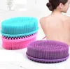 Siliconen body borstel baby shower spons droge massager badhanddoek voor body bast siliconen body scrubber rug scrubber SN5137