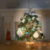 Christmas Decorations Desktop Mini Tree Set 45cm Merry With Lights Decoration El Window Ornaments Supplies