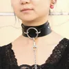 Choker Chokers Punk Collar Woman Black Necklace Pu Leather Goth Rivets Pendientes Party Club Sexy Gothic Femme Jewelry Spen22