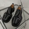 T 스테이지 슈즈 남성 패션 레이스 업 고품질 두꺼운 힐 남성 더비 신발