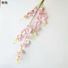 Декоративные цветы 1 шт. Искусственное шелковое желтый -бабочка орхидея фалаенопсис фальшивый цветок