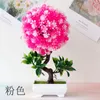Kwiaty dekoracyjne kolorowe sztuczne rośliny doniczkowe fałszywe bonsai stołowe wystrój symulacji do biura domowego el
