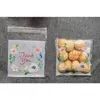 Opakowanie na prezenty 100pcs plastikowe torby Dziękujemy Cookiecandy Bag samoprzylepny na przyjęcie urodzinowe