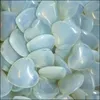 Stone 20mmx6mm Hj￤rtstaty Carved Decoration Glass Opal Presentrum Ornament Deco Jiaminstore Drop Delivery Jewelry DHZ8L