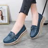 Dress Shoes Spring Autumn Women Flats Platform Loafers Ladies Leather Comfort Wedge Moccasins Orthopedic Slip On Casual plus size 230220