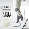 Calcetines deportivos 1 par de medias de presión práctica de compresión de nailon para el invierno